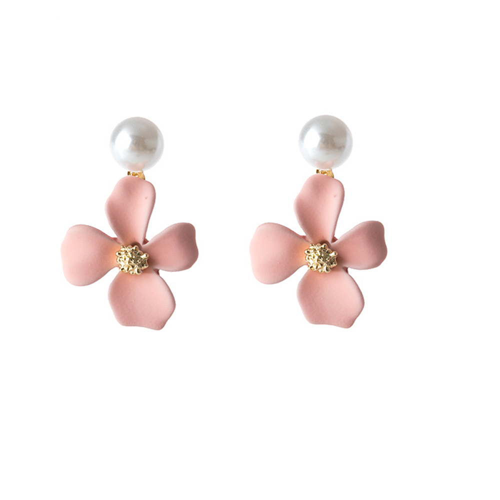 Bông Tai Đính Ngọc Trai Xinh Xắn Theo Phong Cách Hàn Quốc