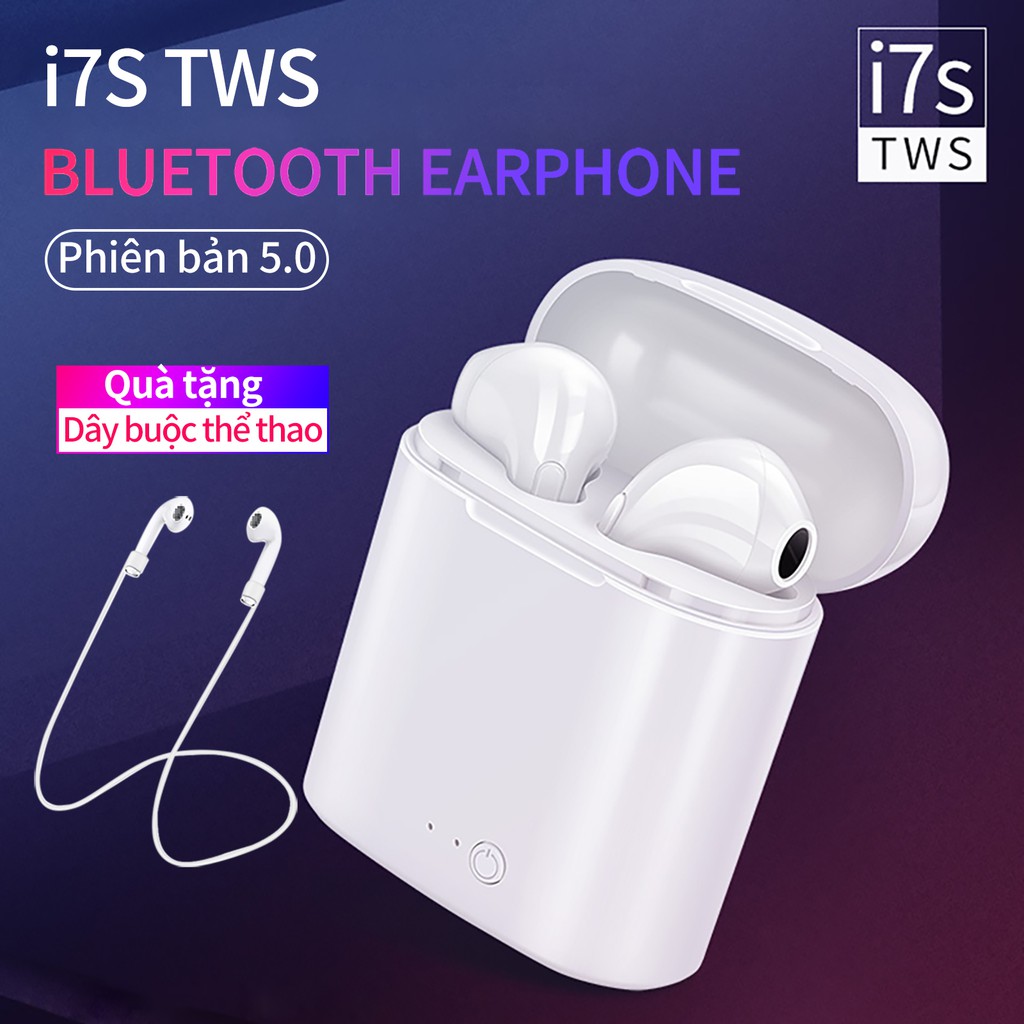 【Nâng cấp】 Tai nghe i7S 5.0 Tai nghe thể thao Bluetooth TWS có hộp sạc