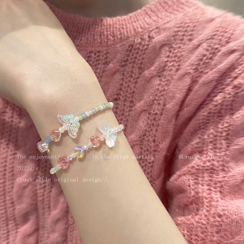 Vòng Tay Chuỗi Hạt Acrylic Nhiều Màu