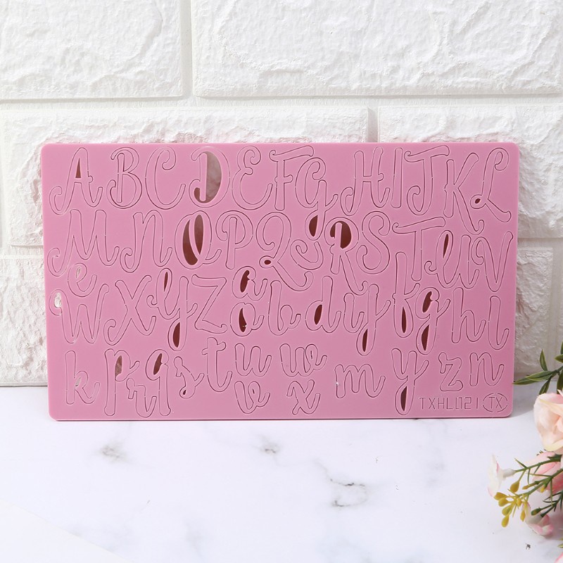 Set khuôn cắt in nổi trang trí bánh hình chữ cái bằng nhựa acrylic