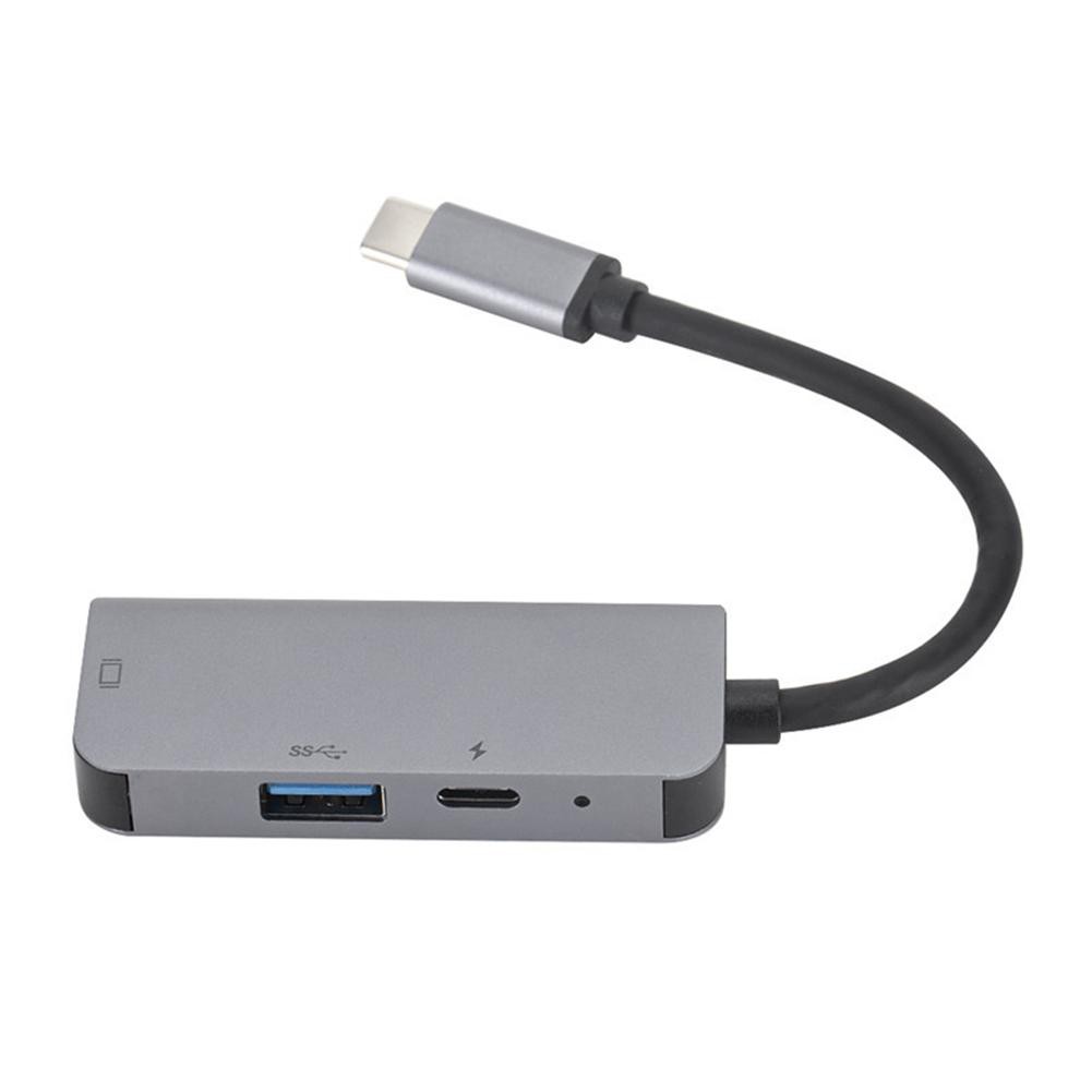Bộ chia cổng USB type C 3 trong 1 bằng hợp kim nhôm 4K HDMI 3.0 DP | BigBuy360 - bigbuy360.vn