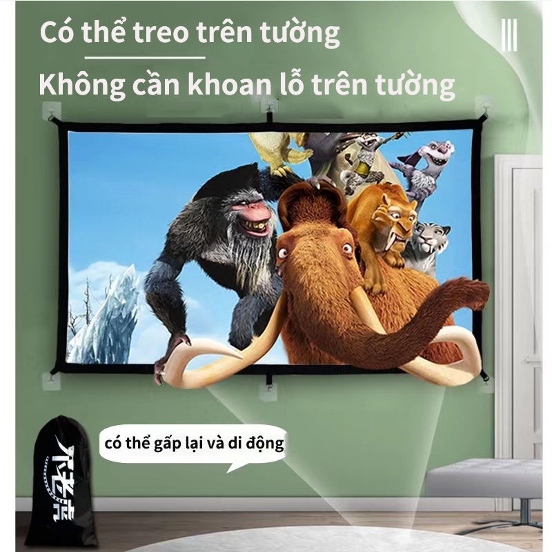 Màn hình chiếu di động Màn hình chiếu có thể gập lại 16: 9 HD ngoài trời Rạp chiếu phim tại nhà Rạp chiếu phim 3D
