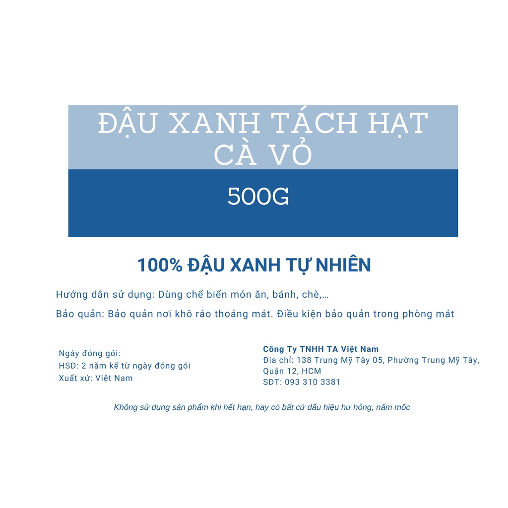 Đậu xanh TAFOOD 500g