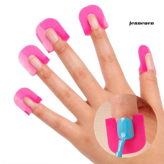 [Hàng mới về] Bộ 26 khuôn hỗ trợ sơn móng tay chống trần + 1 miếng dán tiện dụng