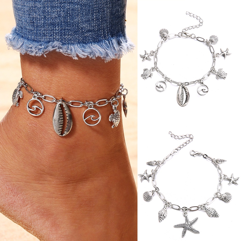 Lắc chân thời trang trang trí mặt hình các sinh vật biển cá tính cho nữ