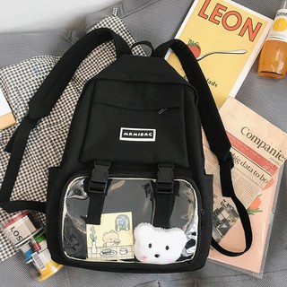 Balo đi học, đi chơi, thiết kế túi trong suốt đáng yêu, size 30x40 đựng vừa a4 chất dù chống nước mã BLXXTR20