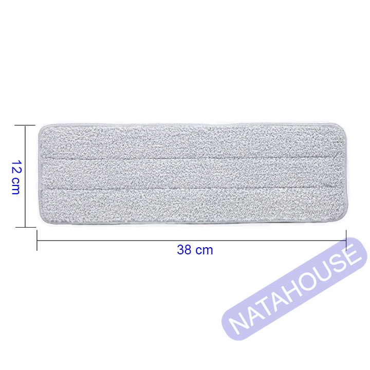 Bông Lau Nhà Chữ Nhật 38cm x 12cm Miếng Vải Lau Nhà Sợi Microfiber loại lớn