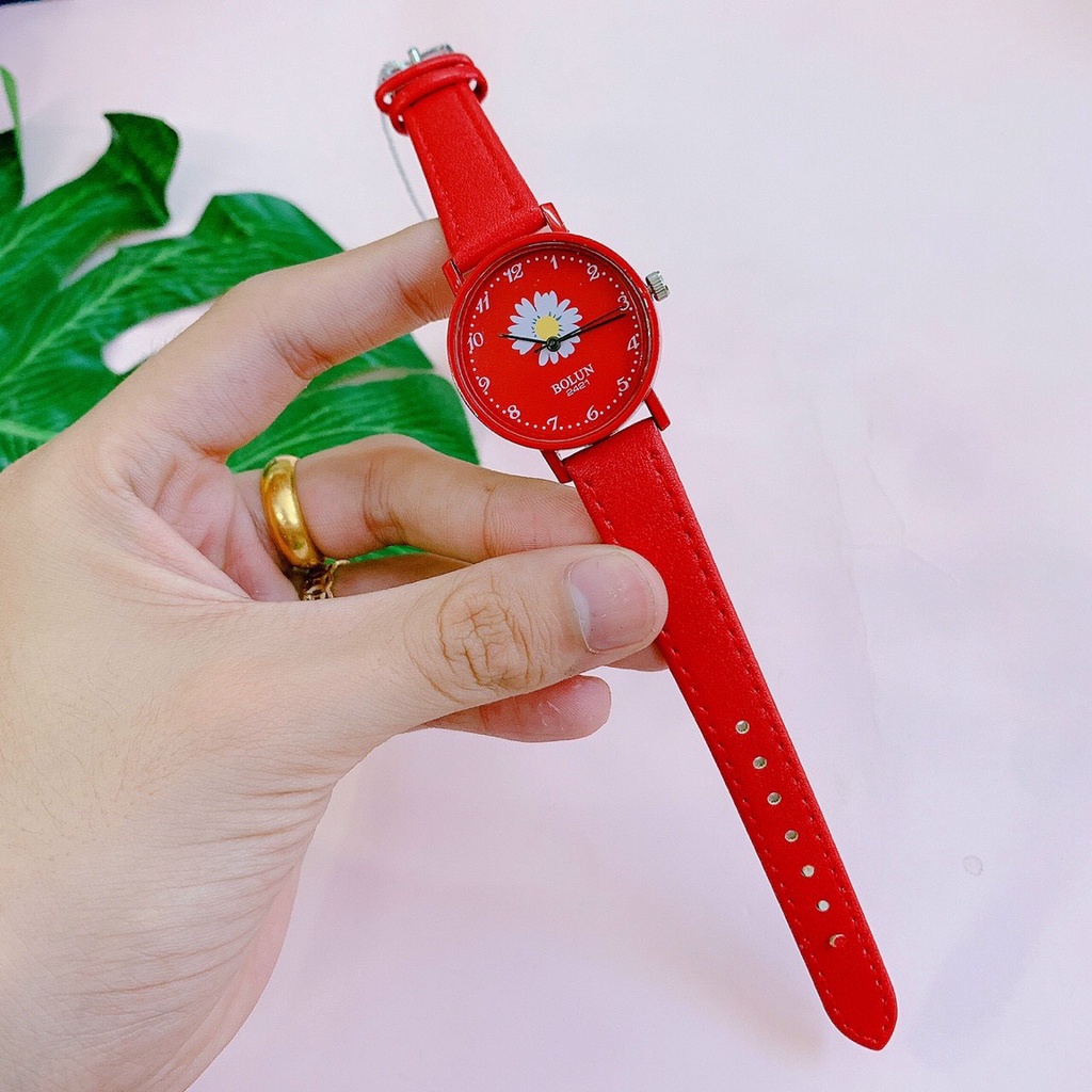 Đồng hồ nữ BOLUN chất liệu da mềm đeo lên tay thoải mái, mặt lấp lánh sang trọng | BigBuy360 - bigbuy360.vn