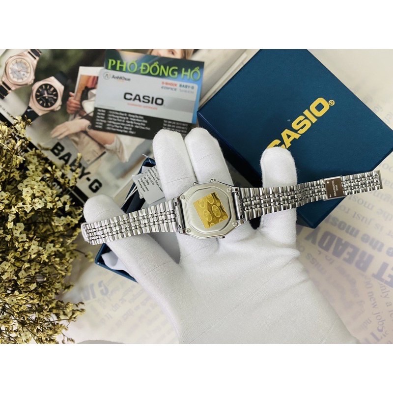 Đồng hồ nữ dây kim loại Casio chính hãng Anh Khuê LA680WA-1DF