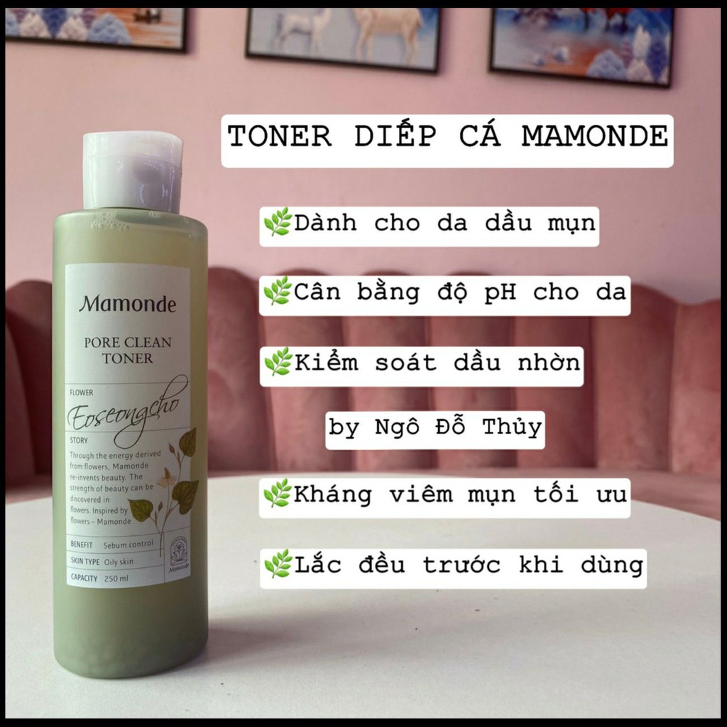 Nước Cân Bằng Mamonde Kiểm Soát Nhờn Cho Da Dầu 250ml Pore Clean Toner