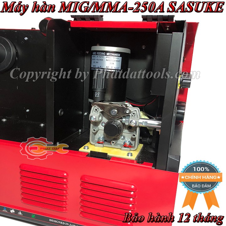 Máy hàn MIG-MMA250A SASUKE-Máy hàn MIG cỡ lớn-Công nghệ Nhật Bản-Đầy đủ phụ kiện-Tặng kèm mặt nạ hàn điện tử SASUKE ED44