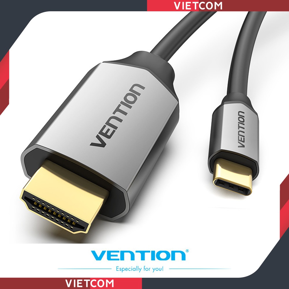 Cáp Type-C To HDMI 2.0 Dài 1.5M, 2M - Support 4K/60Hz - Chính Hãng Vention Original