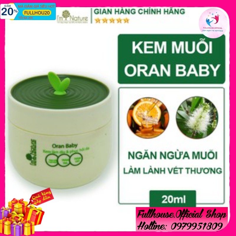 Kem  ngăn ngừa Muỗi Oran Baby I'm Nature - Làm Dịu Và Phục Hồi Da Do Muỗi Đốt Cho Bé 50gr