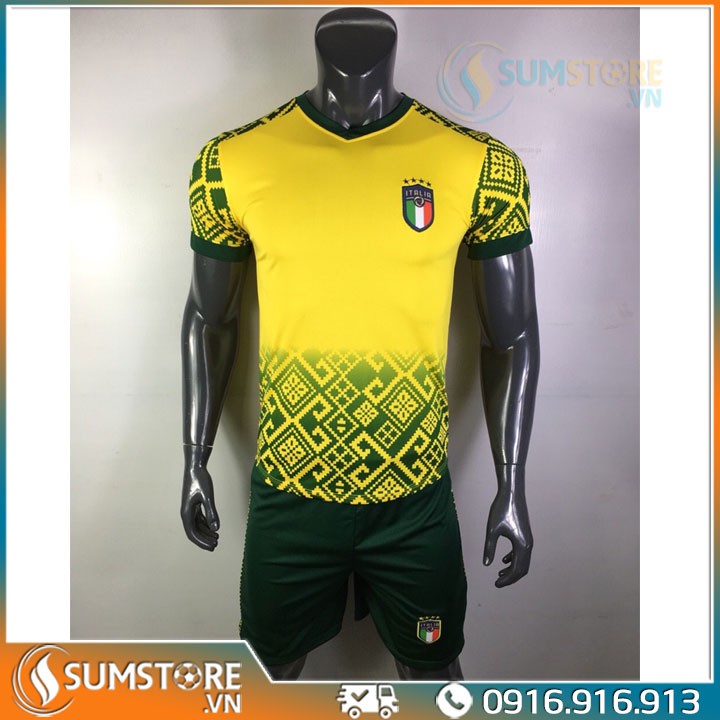 Áo Bóng Đá CLB Tuyển Ý Vàng MH - Đồ Đá Banh 2020