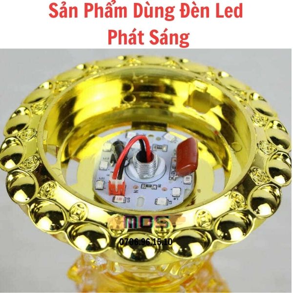 Đèn pha lê trái dứa thờ cúng Mos Shop