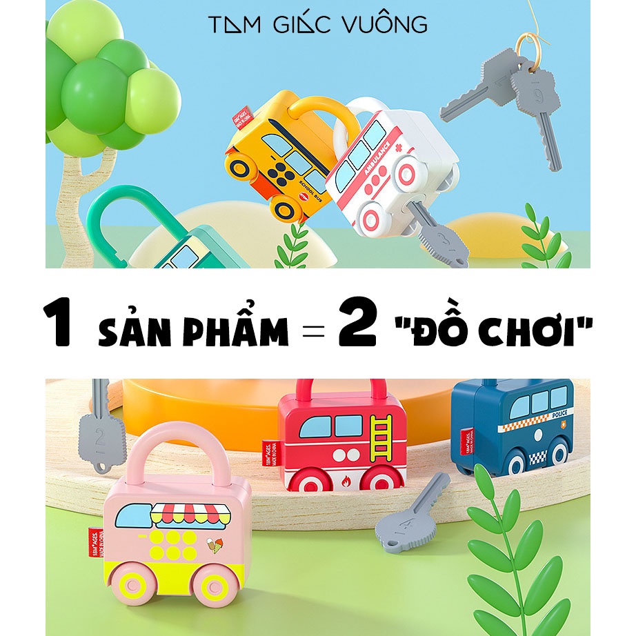 Đồ Chơi Trẻ Em Ô Tô Kiêm Ổ Chìa Khóa Bằng Nhựa ABS