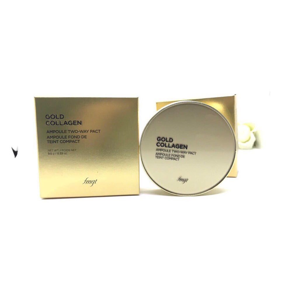 Phấn phủ TheFaceShops Gold Collagen Ampoule TwoWay Pact - Hanzy Store