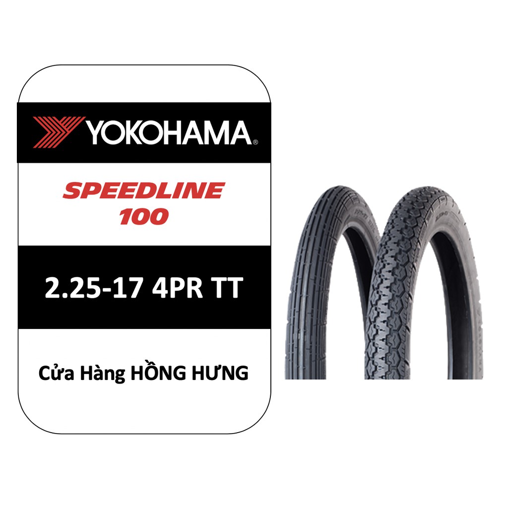 Lốp Yokohama 2.25-17 4PR TT F100 (Lốp trước xe Honda Dream)