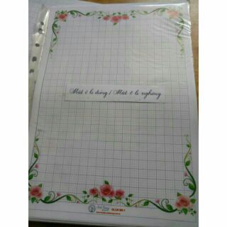 100 tờ giấy hoa luyện chữ đẹp (1mat ôly đứng -1mat oly nghiêng)