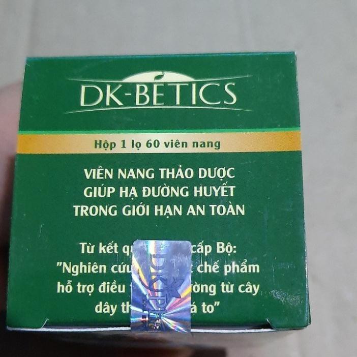 Viên Uống Tiểu Đường DK-BETICS Hộp 60 viên triết xuất từ cao dây thìa canh lá to  HSD 2025