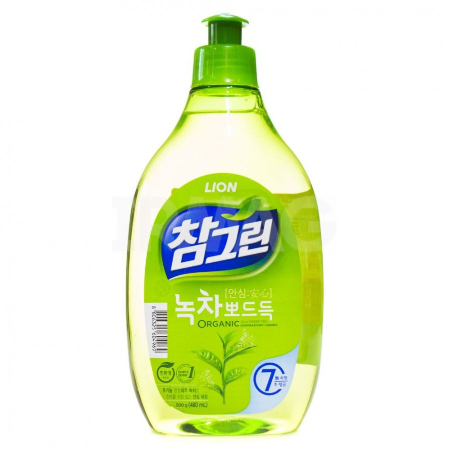 Nước rửa rau quả và chén bát diệt khuẩn cao cấp trà xanh LION 1000ml Hàn Quốc