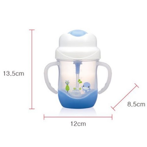 Bình tập uống nước ống hút có tay cầm KuKu KU5472 200ml