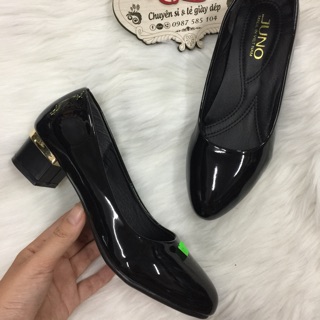 Giày nữ cao 3p size lớn cho người chân to da bóng