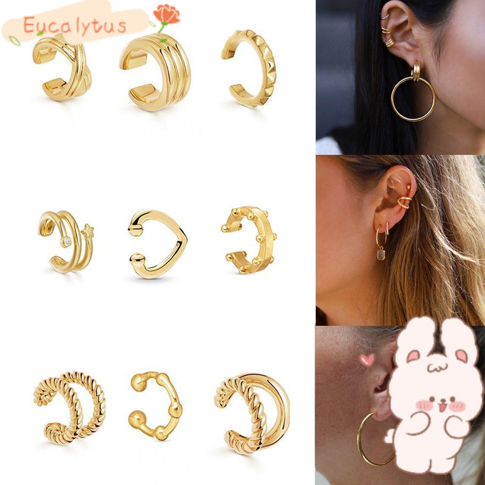 Khuyên Tai Đeo Vành Tai Không Xỏ Lỗ Thời Trang Dành Cho Nữ