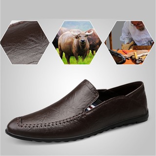 (Available Stock) Cow Leather Shoes For Men Size 37 ~ 47