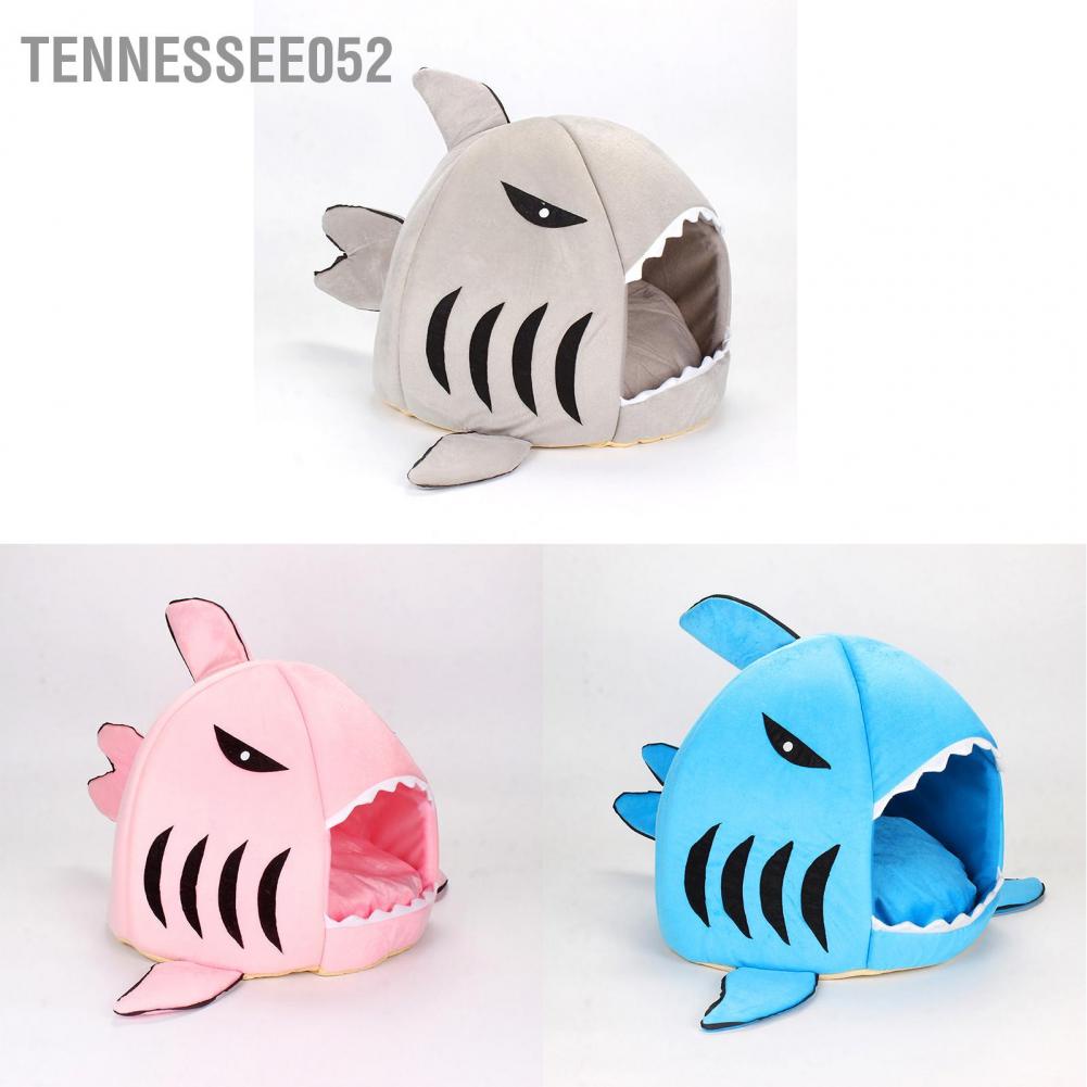 [Hàng Sẵn] Ổ Bông Nằm Giữ Ấm / Nhà nhồi bông Hình Cá Mập Dễ Thương cho Mèo 48*48cm【Tennessee052】