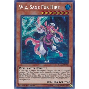 Thẻ bài Yugioh - TCG - Wiz, Sage Fur Hire / DASA-EN022'