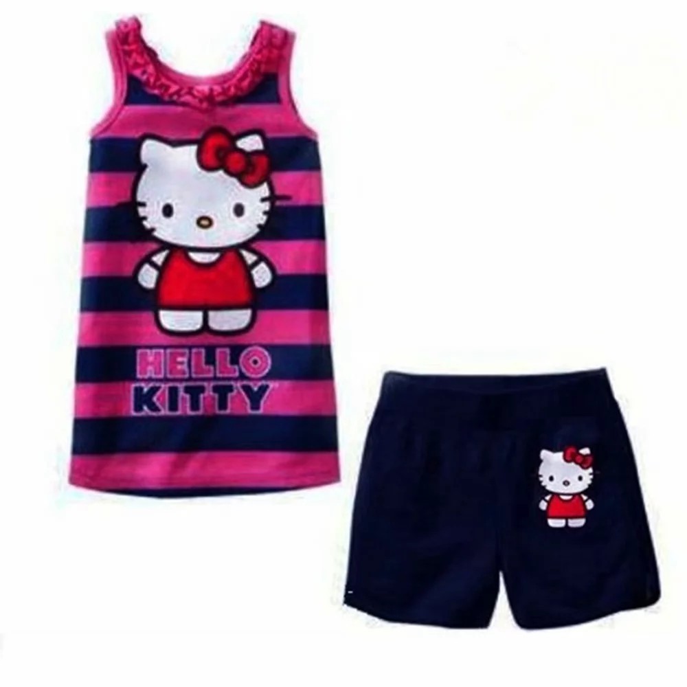 Đầm ngủ in hình Hello Kitty dễ thương cho bé gái