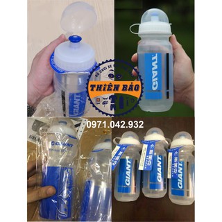 Bình nước xe đạp xịn, bình nước xe đạp GIANT thể thao trong suốt