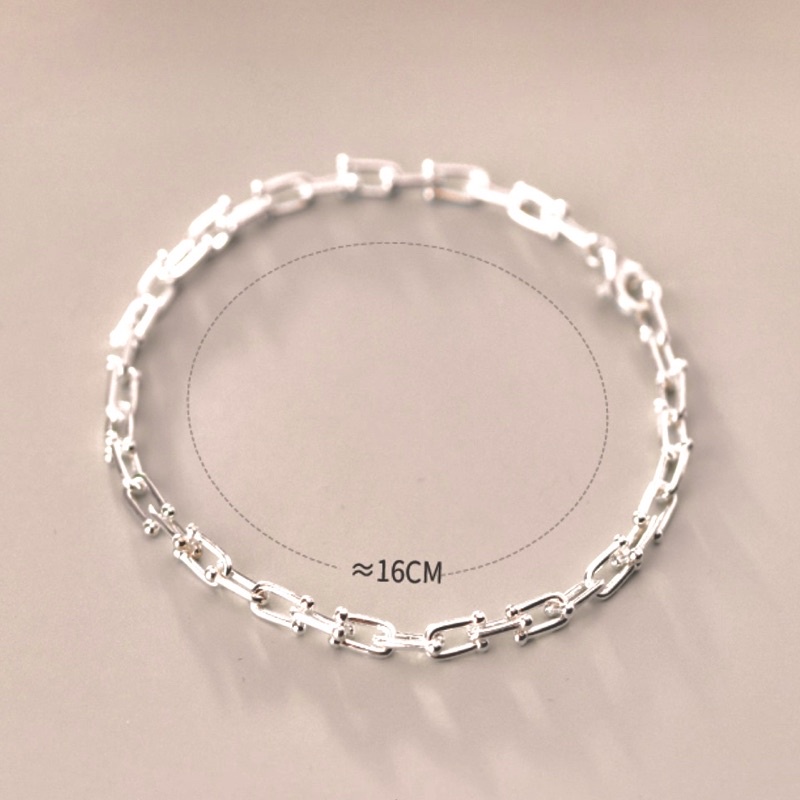 Lắc tay xích bạc unisex 100% bạc S925