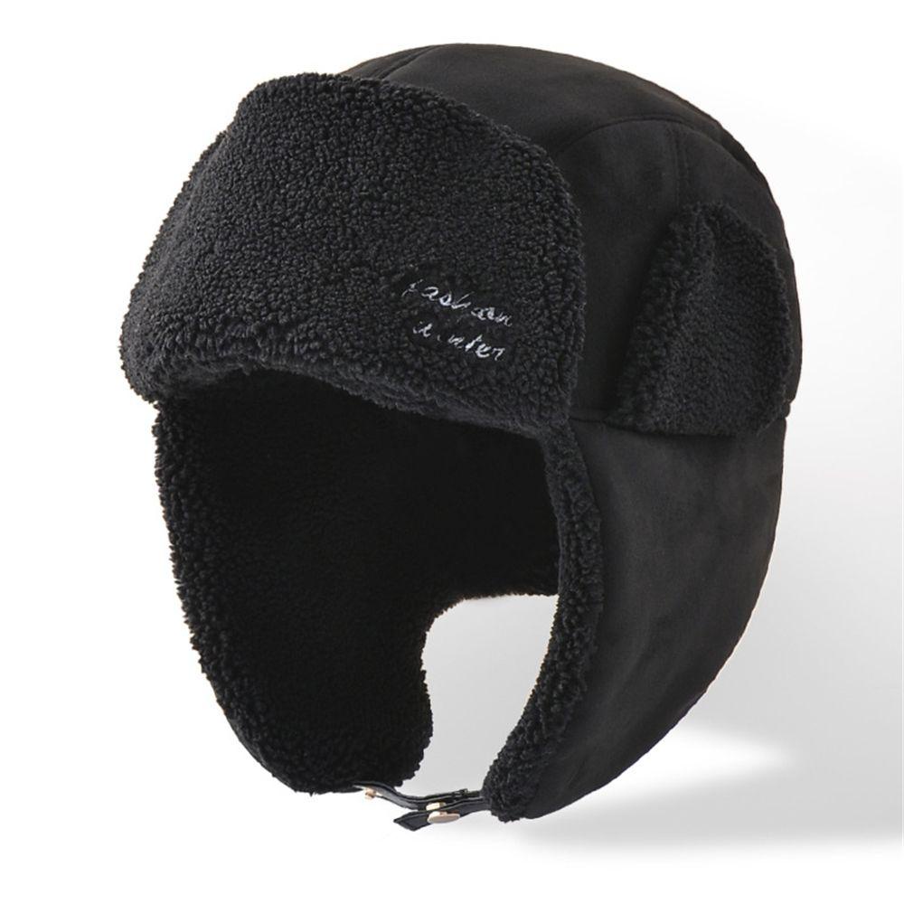 Lay Mũ Bomber Giả Lông Thú Màu Trơn Kiểu Nga Cho Nam Và Nữ