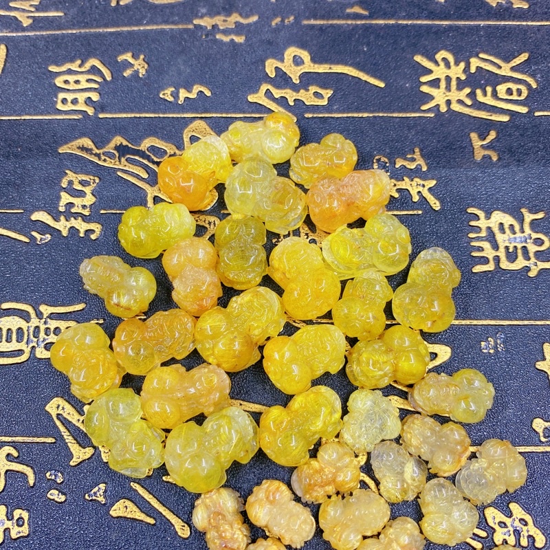 Tỳ hưu tóc vàng tự nhiên dùng để làm nhẫn hoặc lắc tay, mặt dây ☯ Hợp Ngũ Mệnh ☯ Hộ Thân, Bình An, Tài Lộc, May Mắn