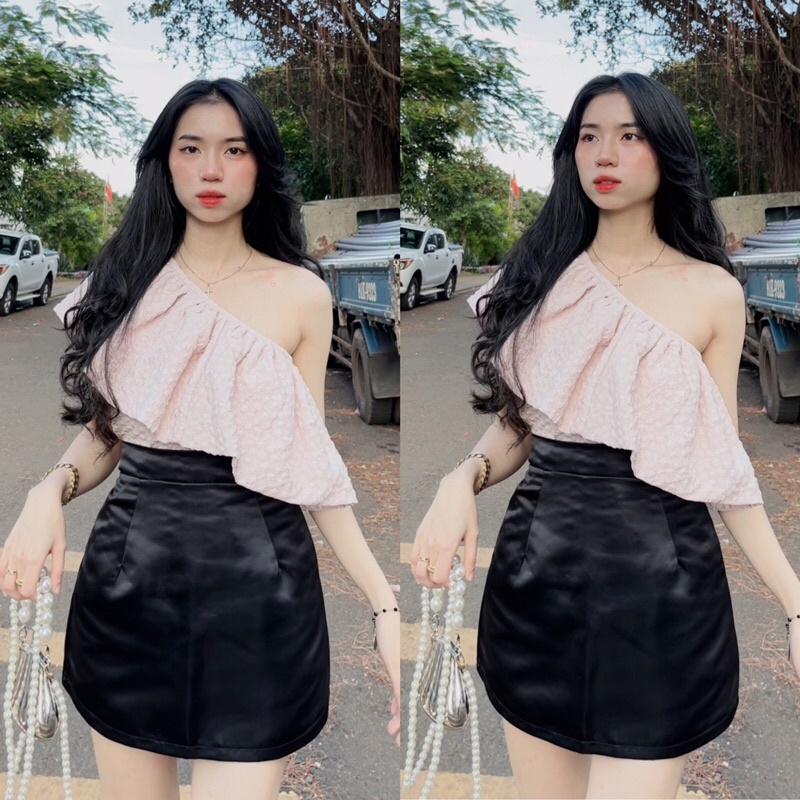 SET LỆCH VAI+CHÂN VÁY