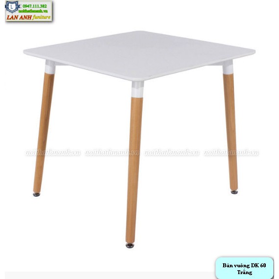 Bàn vuông Eames DK 60cm