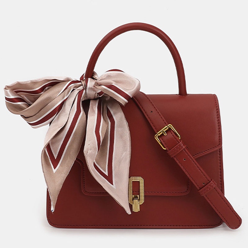 IELGY Túi Xách Tay Cài Khóa Vuông Kiểu retro Thời Trang Cao Cấp Cho Bạn Gái