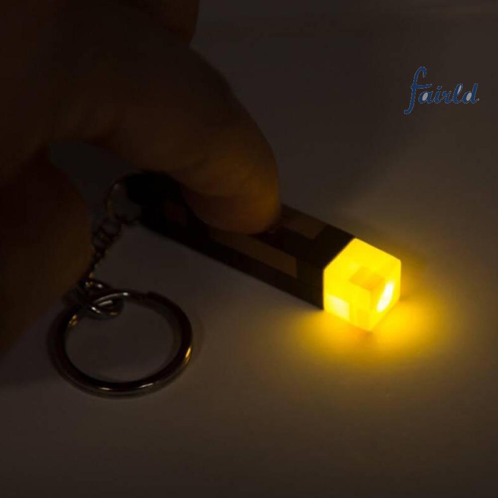 Móc Khóa Đèn Pin LED Phong Cách Game Minecraft
