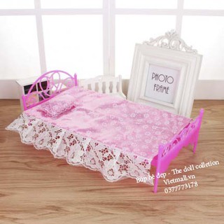 Giường ngủ dành cho búp bê Barbie, Licca, XInyi, Kenxin 28-30cm