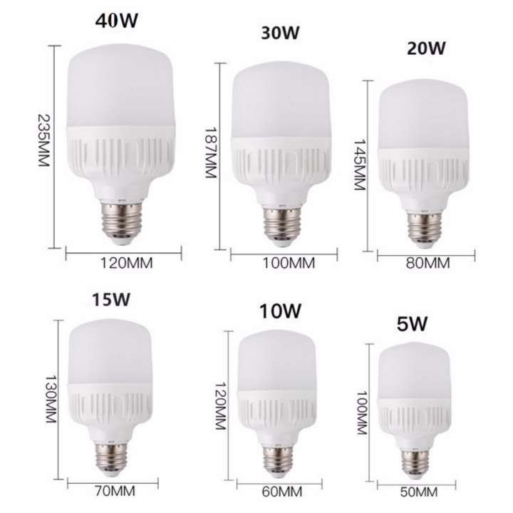 Bóng đèn Led trụ 20W Trắng