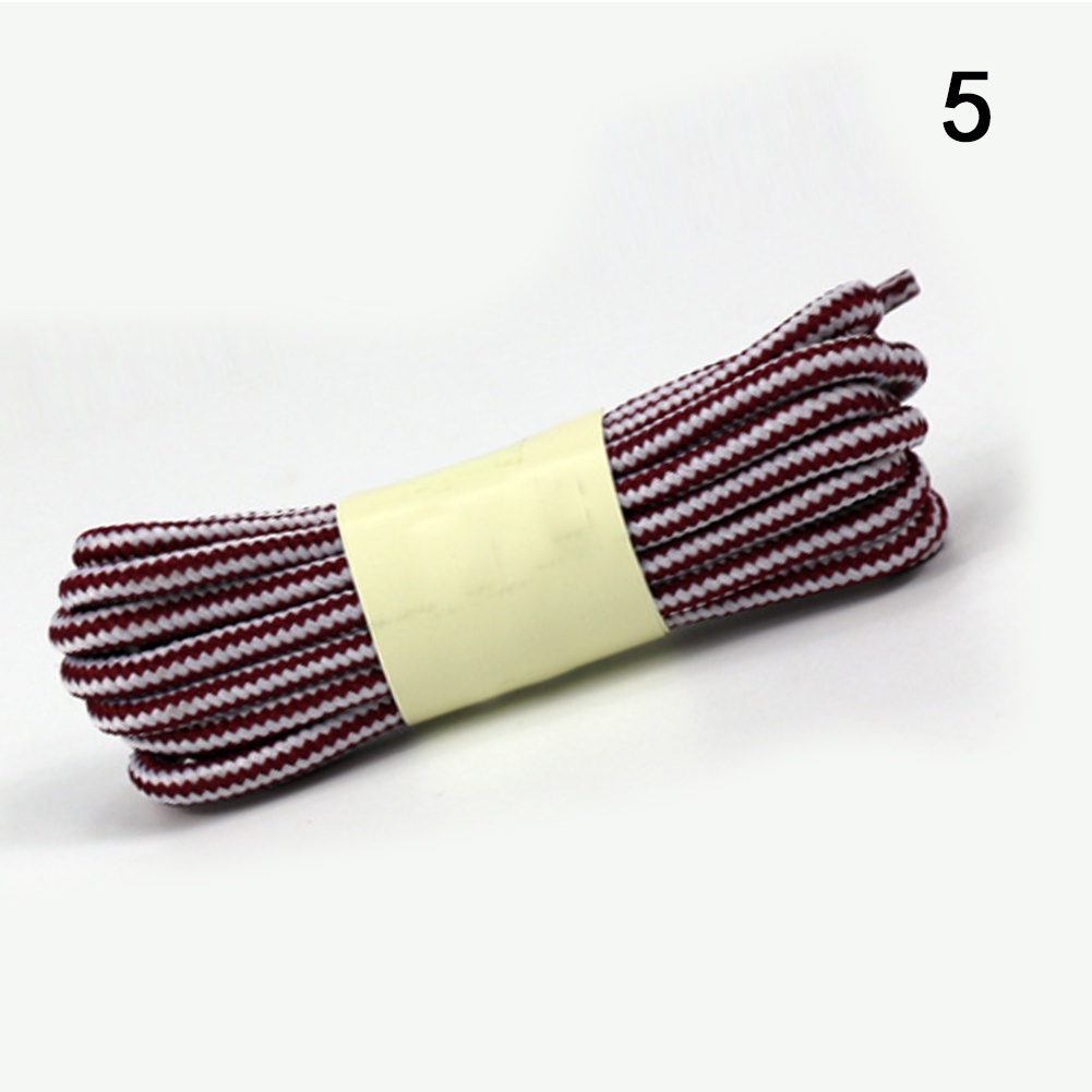 Dây Buộc Giày Thể Thao DIY Dạng Tròn Kẻ Sọc Màu Sắc Kép