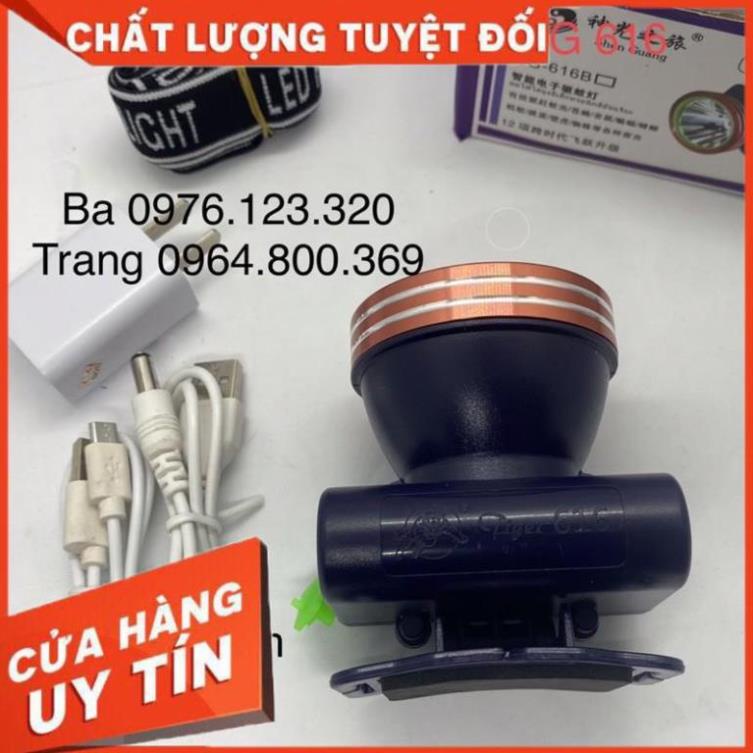 Đèn pin đội đầu siêu sáng SG616 có hiển thị phần trăm pin lh 0964.800.369