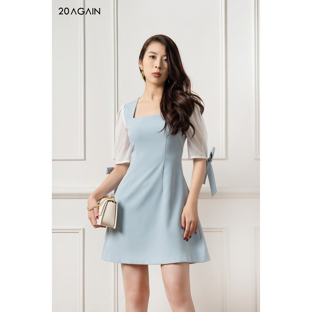 Đầm xoè phối tay bồng 20Again DEA0865 | BigBuy360 - bigbuy360.vn