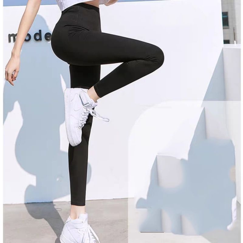 Quần Legging Cạp Chéo Viền PEONYB Nữ [FREESHIP] 🌸 Biker cạp cao tôn dáng, skinny năng động thể thao | BigBuy360 - bigbuy360.vn