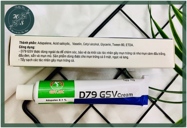 [15g] KEM GIẢM MỤN TRỨNG CÁ D79 GSV CREAM