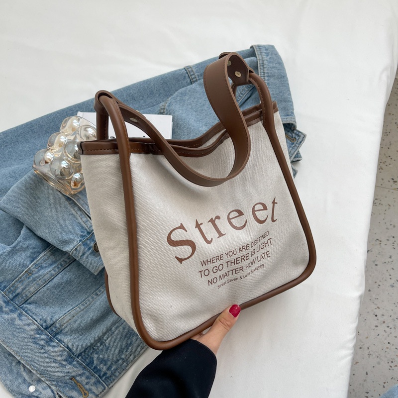 Túi Đeo Vai Vải canvas Dung Tích Lớn Thời Trang Cho Bạn Gái