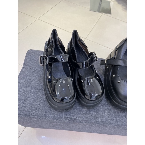 GIÀY BÚP BÊ 5 NGÔI SAO GOTHIC B285 ĐẾ CAO 10CMO