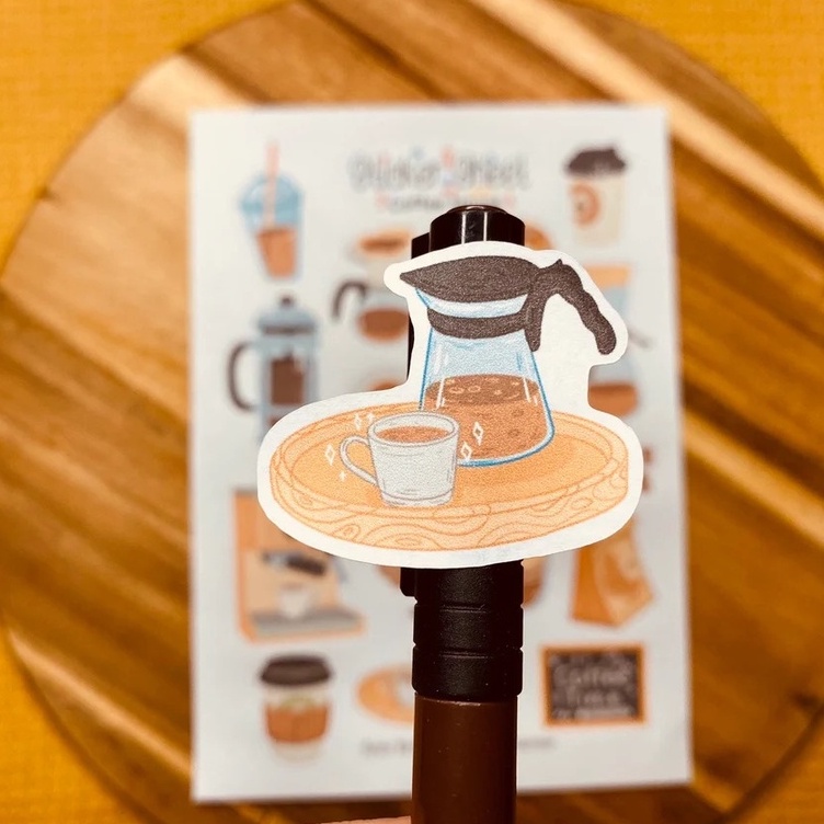 Sticker sheet coffee house - Sticker thiết kế | Bullet journal sticker - unim001